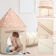 3Pcs Kids Play Tent with Ball Pit Collapsible Kids Play Tent with Tunnel leonH