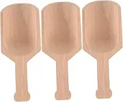 GREENADSCAPE Ergonomic Tea Scoops Bath Salt Spoons Wooden Household Scoops for Tea Supply Compact Storage