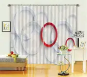 An Eye Catching Circle 3D Curtain Blockout Photo Printing Curtains Drape Fabric