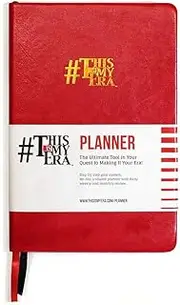 A5 Daily Planner & Journal: Durable Smart Goal System Tracker with Inspirational Quotes, Weekly & Monthly Goal Planners, 90 Day Time Management Journals & Diary Notebook (1 Pack, Red)
