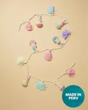 NWT Axayu 7ft Bunny & Easter Egg Garland Flower Tassel