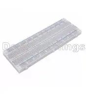 2PCS MB-102 MB102 Breadboard 830 Tie Point Solderless PCB Bread Board F Arduino