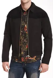 PRPS Goods & Co. Barracuda Waist Length Jacket Black Cotton Sz XL