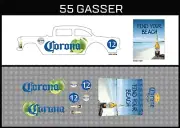 Hot Wheels (1/64), 55 Gasser "Corona" Waterslide, Printed White First, Decals