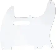 [Musiclily] Pro 5-Hole Guitar Pickguard for MIJ JPN Japan Tele Style, 1Ply White