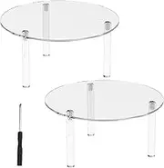UKQRRTC 2 Pack Drink Dispenser Stand, Transparent Acrylic Beverage Dispenser Stand, Glass Jar Holder for Party Kitchen Events Cake