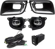 FOZCJS 2PCS 6W LED Front LED Fog Lamp Assembly Daytime Running Light Front Bumper Light for Toyota Sequoia 2018-2021