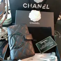 在飛比找蝦皮購物優惠-法國專櫃名牌精品 CHANEL 香奈兒  經典康朋羊皮扣式中