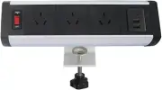 Table Power Board Power Points with 3 AUS Plugs, 2 USB and Type C Charger,1.5M P