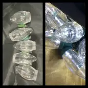 GE Energy Smart Loose LED C-9 Replacement Bulbs & Shells 5 Ct WWClear Green Wire