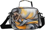 Abstract Woman Art Insulated Lunch Box for Women Men - Ideal for Work, Picnics - Includes Adjustable Shoulder Strap