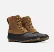 MEN'S SOREL CHEYANNE II WP BOOTS- CHIPMUNK/BLACK SZ 9.5 NEW