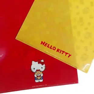 小禮堂 Hello Kitty A4資料夾組 文件夾 檔案夾 L夾 (2入 紅 小熊)