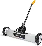 [Neiko] 53416A 24-Inch Magnetic Pick-Up Sweeper with Wheels 30-LBS Capacity