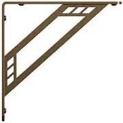 Shelf-Made Richland Steel L x 1 in. W x 7.75 in. Bronze, 500 lbs, Decorative