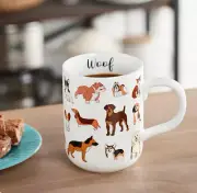 Stoneware Dog Mug, White