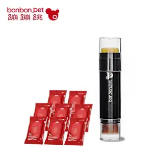 【bonbonpet】好棒棒 寵物護掌按摩棒+無香濕紙巾隨身包8入組(台灣製/腳掌防護/腳底肉墊保養/關節保健)