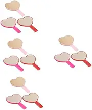 FOMIYES 12 Pcs Heart Mirror Compact Cosmetics Mirror Multi-Function Travel Mirror Mini Mirror Dresser Mirror Cosmetic Mirror with Handle Portable Cosmetic Mirror Hand Mirror for Makeup