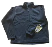 Columbia Hemlock Ridge Pullover Men Size L Half-Zip Fleece NEW Heather Charcoal