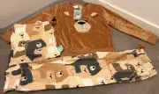 BNWT Peter Alexander Brown Bear Winter Pj Set - SIZE 5 Kids