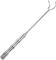 Sosoport Stainless Steel Meat Hook Turner BBQ Flipper for Chefs Food Prep Creative Food Hook for Pork Ham More Easy to Clean Use