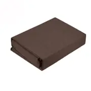 Kingtex 250TC 100% Cotton Percale Sheet Set Chocolate Double