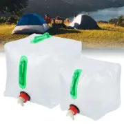 10L 20L Foldable Collapsible Water Container Camping Water Storage Jug W/ Spigot