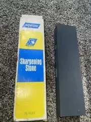 Vtg. NORTON JB-8 Crystolon Combination Oil Filled Knife Sharpening Stone U.S.