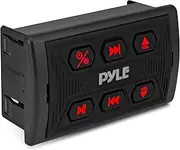 Pyle Car Wireless Bluetooth Audio Controller - Bluetooth Media Button IPX6 Waterproof Rated Marine Receiver Remote Control w/USB, AUX - for Car Truck Boat Marine PowerSport Vehicles - Pyle PLMRBTSQ1