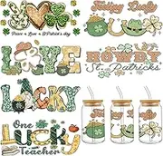 St. Patrick’s Day UV DTF Cup Wraps for 16 oz, Lucky Theme UV DTF Cup Wrap Feeling Lucky UV DTF Stickers Peace Love UV DTF Decals, Cup Wraps for Glass Cups, Mugs, Phone Cases, Scrapbooks