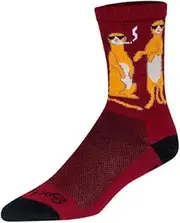 [SockGuy] Unisex Kool Kats 6in Crew Athletic Cycling/Running Socks