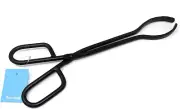 Black Heavy Duty Cast Iron Fire Place Log Tongs for Indoor Fire/Fire Pits