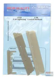 ARS4718 1:48 Aires P-38 Lightning Control Surfaces (ACA/EDU kit)
