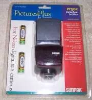 Sunpak PF30X PicturesPlus Digital Flash for Nikon SLR Camera NEW