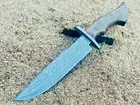 Bowie Knife Custom Made Hand Forged Damascus Steel Handmade Bowie Knife