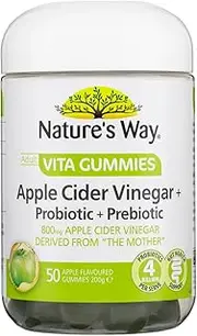 Nature's Way Adult Apple Cider Vinegar Plus Prebiotic Plus Probiotic Vita 50 Gummies