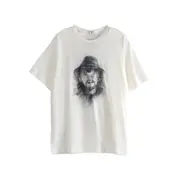 [Yohji Yamamoto] Yohji Yamamoto Sketch-print T-shirt III NUMERIC WHITE