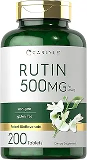 Rutin Supplement 500mg | 250 Caplets | Vegetarian, Non-GMO, Gluten Free | by Carlyle