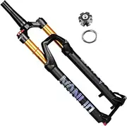 Mountain Bike Bicycle Front Fork Tapered Steerer 1-1/2'' Air Mountain Bike Suspension Forks 26 27.5 29 Inch Travel 120mm Thru Axle 100 * 15mm Damping Adjustment
