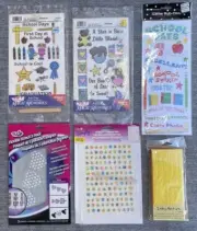 Mixed Lot of 6 NEW Scrapbooking Rub on Transfers Stencil Honeycomb Paper