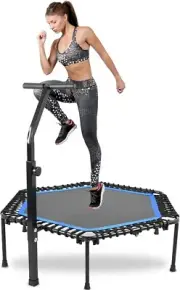50" Rebounder Mini Trampoline Australia Fitness Trampolines with Adjustable Han