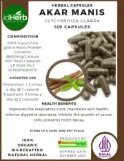 [idHerb] CAPSULES Glycyrrhiza Glabra Akar manis Natural Organic Herbal Herbs