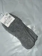 Worlds Softest Socks Cozy Collection Smile Gray Blue Ankle New Nwt 6-11