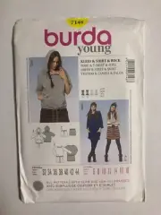 Burda Sewing Pattern - 7148 - Ladies Dress Skirt Shirt - 6-18 - Uncut