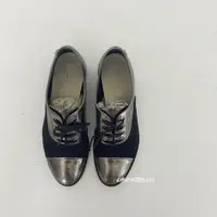 在飛比找PopChill優惠-[二手] CHANEL銀色拼接皮鞋 牛津鞋 ️SIZE 38