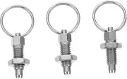 SHINEOFI 3Pcs Stainless Steel Spring Plungers Durable Locking Pins for Industrial Applications Reliable Spring Catch Mechanism for Configurations Easy to Use and Fix