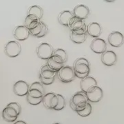 95pcs 8mm Antique Silver Alloy Open Jump Rings DIY Jewellery Craft AUS Free Post