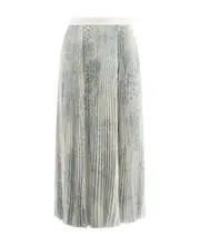 Balenciaga Elastic Waist Pleated Midi Skirt FR36,FR38 Gray