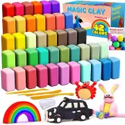 ESSENSON Air Dry Clay 42 Colors, Modeling Clay for Kids, DIY Molding Magic Clay