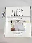Rae Dunn White Embroidered 100% Cotton Percale Four Piece Queen Sheet Set Sleep